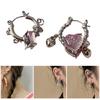Fashionable Heart Earrings With Retro Charm Alloy Materials Designs for Fashion Enthusiasts Seek Comfortable Wear