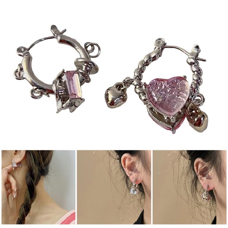 Fashionable Heart Earrings With Retro Charm Alloy Materials Designs for Fashion Enthusiasts Seek Comfortable Wear