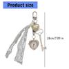 Romance Heart Pocket Watch Charm Keychain Portable Sturdy Alloy Gift for Her