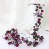 250CM Rose Artificial Flowers Christmas Garland for Wedding Home Room Decoration Spring Autumn Garden Arch DIY Fake Plant Vine