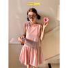 Ovinsyang Sleeveless Bubble Tutu Dress 2024: Women's Spring/Autumn A-Line Vest Dress