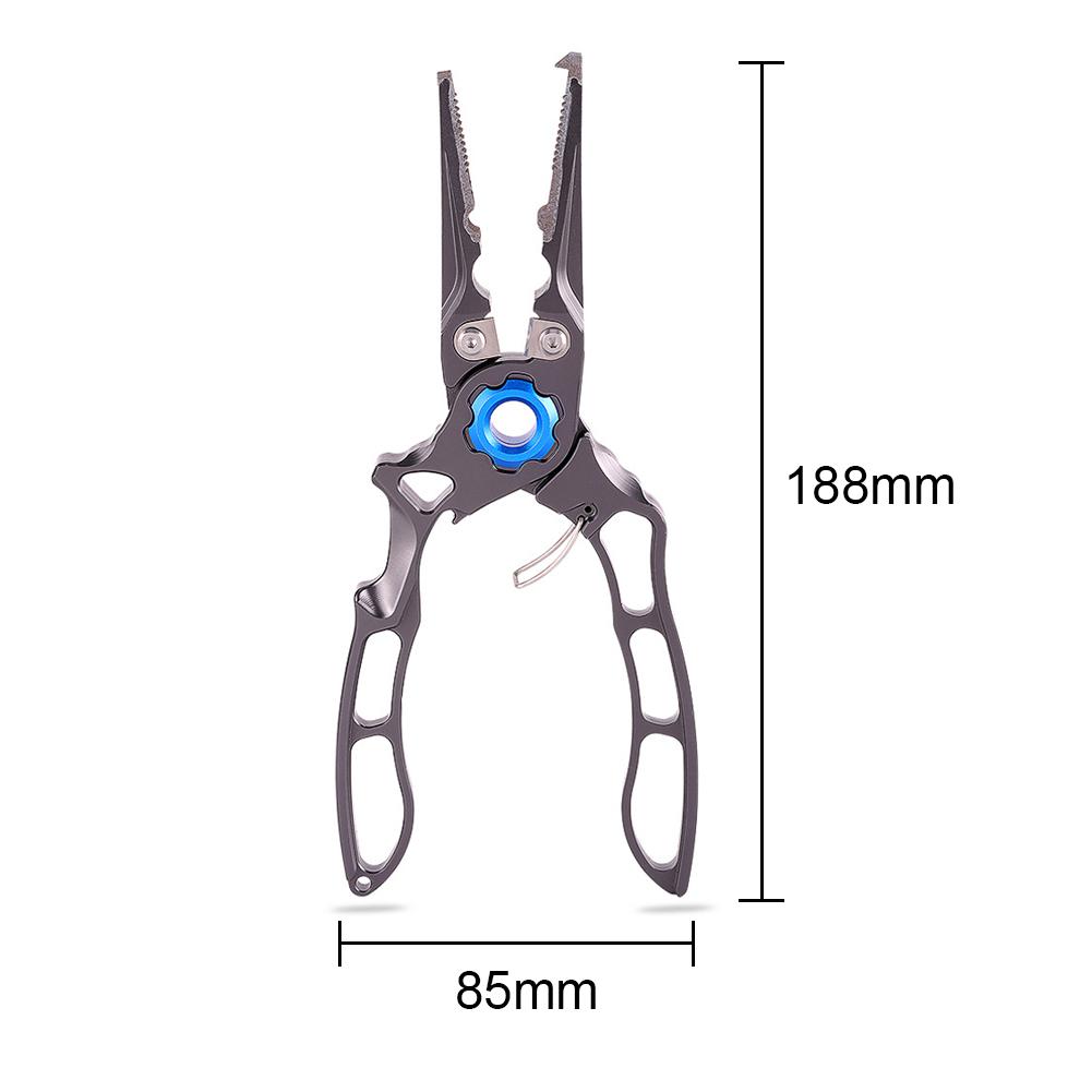 Angling Fishing Pliers Multifunctional Outdoor Fishing Tongs Aluminum Alloy Portable Fishing Pliers Scissors Fishing Supplies