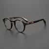 Mens Womens Round Black Thick Full Rim Eyeglass Frame Handmade Acetate Blue Light Blocking Myopia