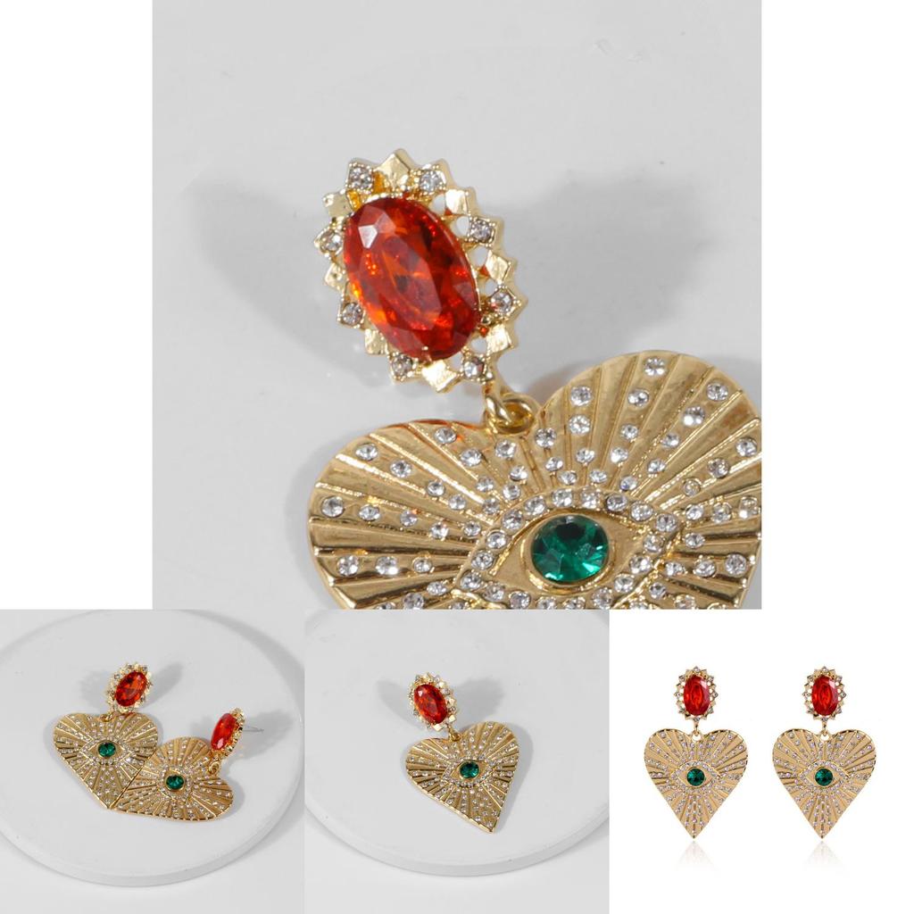 Elegant Heart-shaped Earrings For Women 2021 Trendy Alloy Plated Design