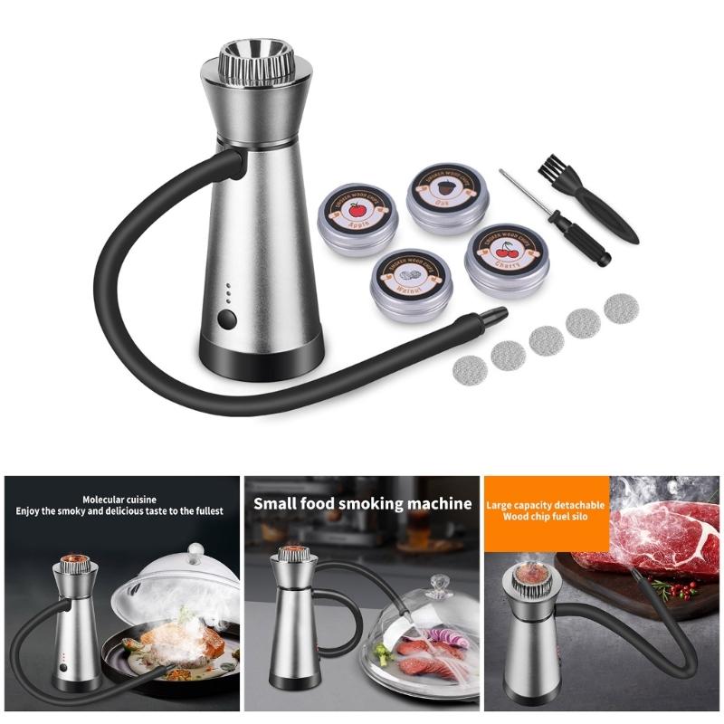 Tragbarer Räucherinfusor mit Holzchips Rauchgeschmacks-Infusor-Pistolen mit Holzchips für Küche BBQ Cocktails Verwendung
