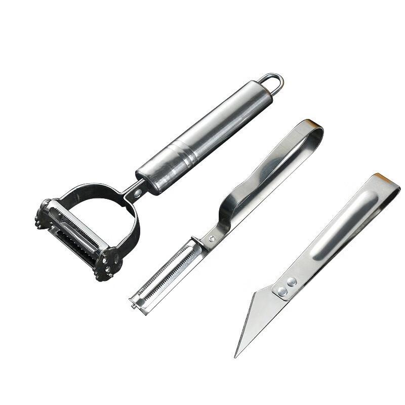 JingJingRS Stainless Steel 3-Piece Peeler Set