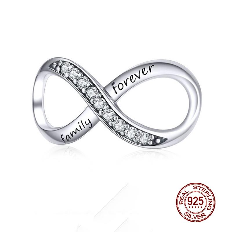 WOSTU 925 Silver Animal Cat Charm Pendant Heart Family Ladybug Bee Beads Fit Original Bracelet DIY Jewelry For Women