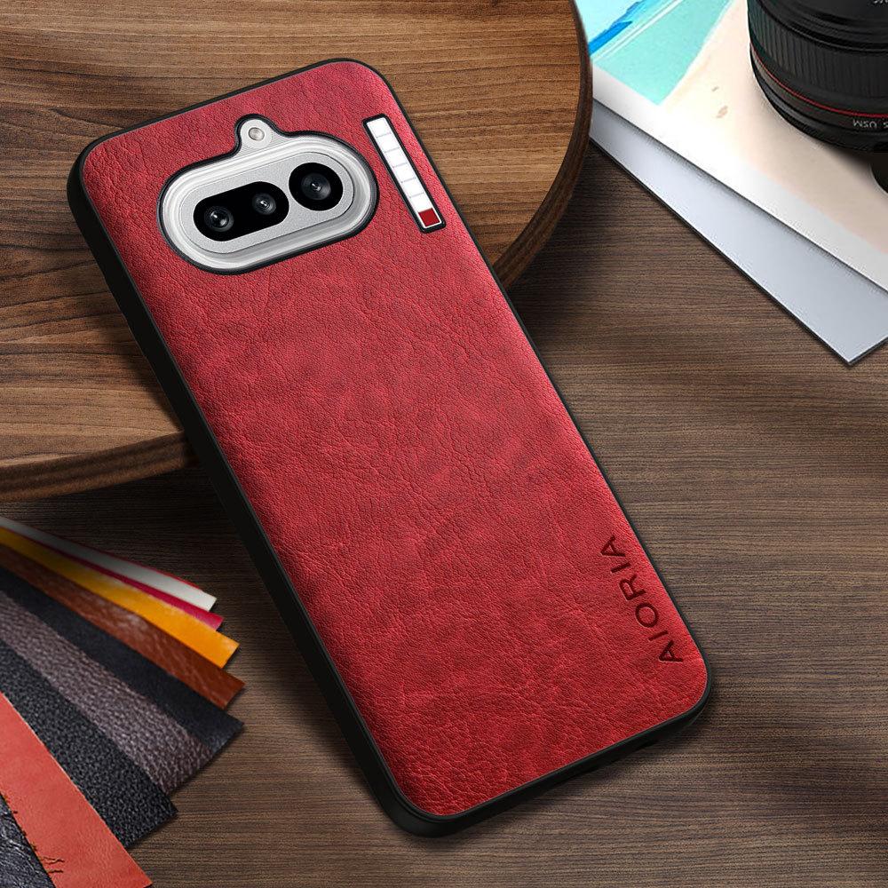 Luxury PU leather Case for Nothing Phone 4a 3 3a Pro Lite 2a Plus Business solid color design phone cover Soft TPU&Hard PC