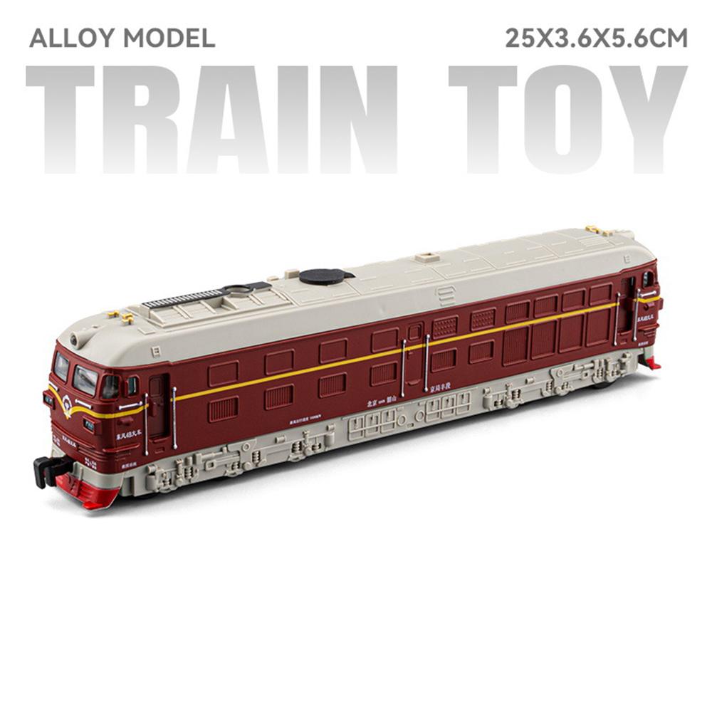 1:32 Scale DongFeng 4B Alloy Spray Train Model Toy Car Metal Diecast Electric Vintage Music Light Models Boys Hobby Toys