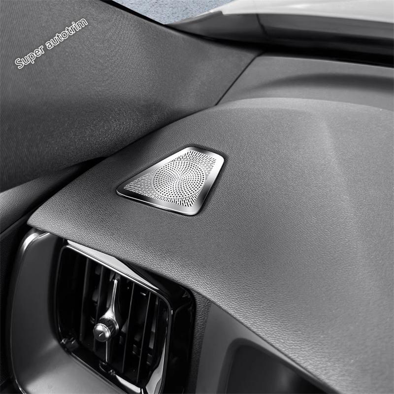 Dashboard Front AC Air Conditioning Vent Outlet Frame Cover Trim Stainless Steel Accessories Interior For VOLVO XC60 2018 - 2026