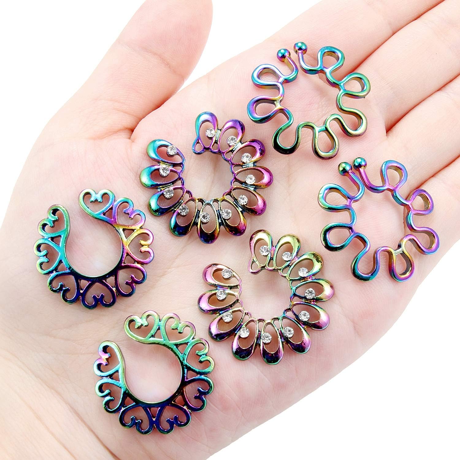 Ftovosyo клипсы без пирсинга женские ювелирные изделия из нержавеющей стали с поддельным — фото 3