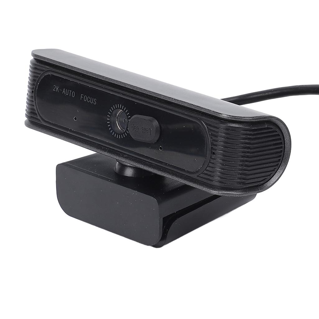 USB Webcam 2K HD Auto Focus Clear Computer Web Camera with Noise Cancelling Microphone for Conferenc