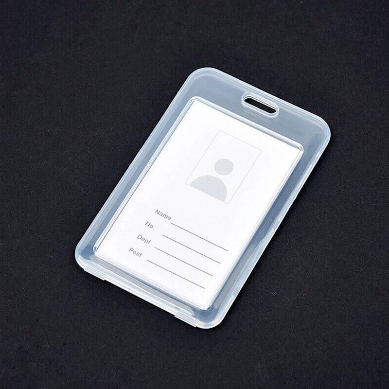 5/10Pcs Clear Card Holder Universal Transparent Waterproof Protective Case Unisex Work ID Card Cover