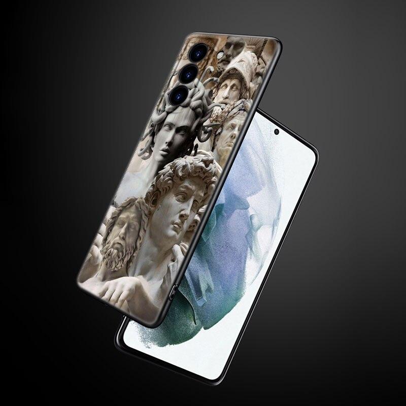 Funny Art Aesthetic David Mona Lisa Phone Case For Samsung Galaxy S22 Pro S21 S20 Ultra FE S10 Lite 5G S10E S9 S8 Plus Cover
