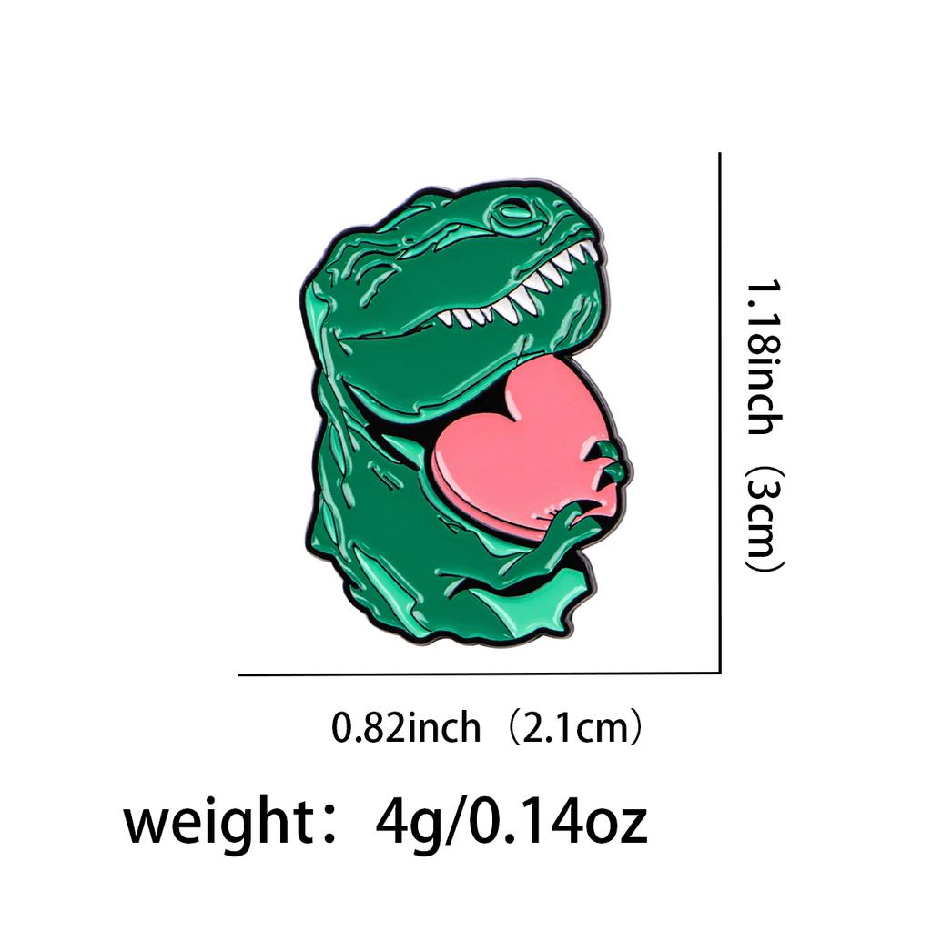 Cute Dinosaur Enamel Pin Animal Brooches Badges Lapel Pins for Backpack Jewelry Decorations Cosplay Accessories Gift Kids Toys