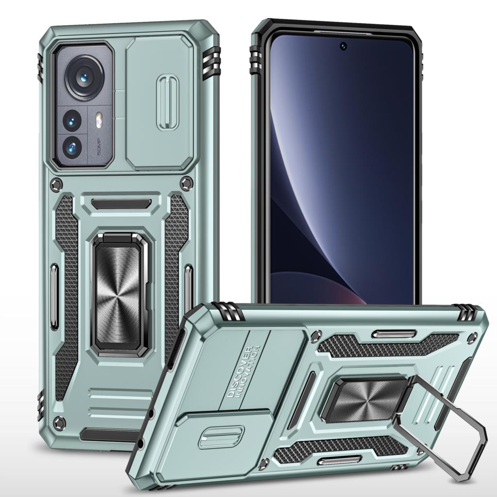 Camera Cover Case For Xiaomi MI 11T 12 POCO X4 Pro Redmi 10 10C A1 Plus 10A 9A 9C Note 11S 11 Pro 5G Ring Shockproof Stand Case