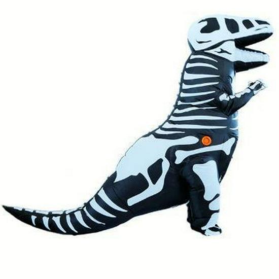Inflatable T-Rex Zombie Ribs Halloween Cosplay Costume for Stage Performance One Size