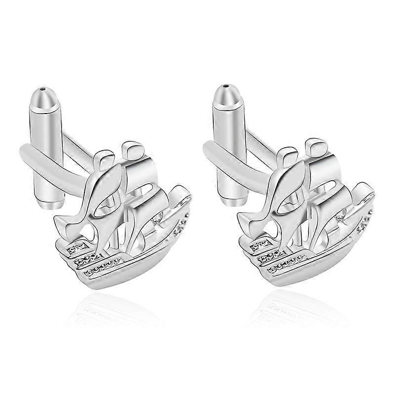 Men's French style cufflinks, shirt cuff rivets, pure copper metal sailboat cufflinks, custom-made from your design P1004
