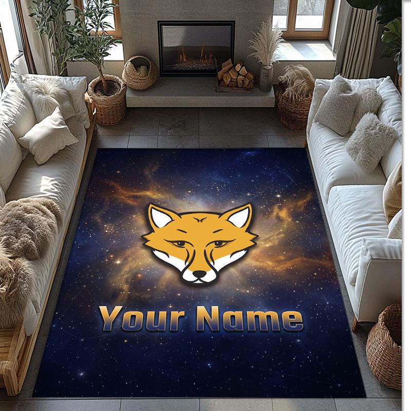 Leicester City Printed Crystal Velvet Rug Non‑Slip Crystal Velvet Carpet For Sofa Bedroom Indoor Home Decoration