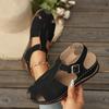 Fashion Women Slip On High Heels Sandals Summer Lightweight Chunky Platform Designer Shoes Women Comfortable Casual Beach Ankle Sandals