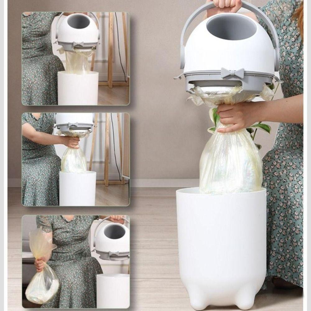 Large Capacity Diaper Trash Can with Lid Simple Trash Bin Portable Waste Can  Household