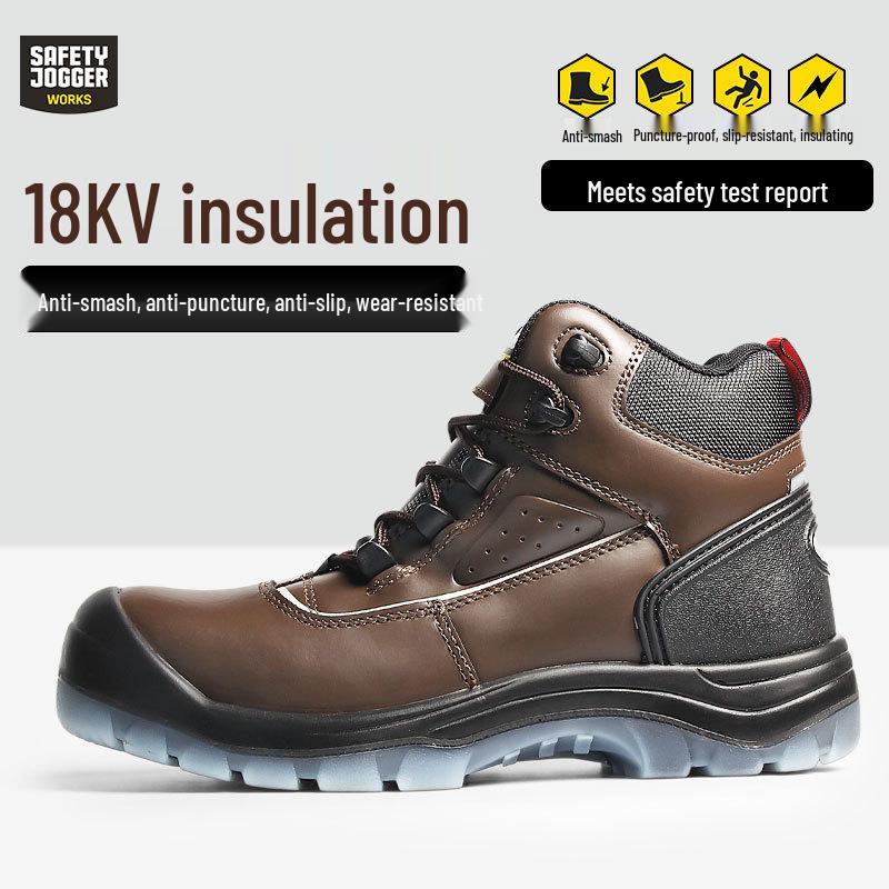 Anzheyi Safety Jogger MARS Insulated Electrician Shoes - Anti-Smash, Anti-Puncture, 18KV Protection