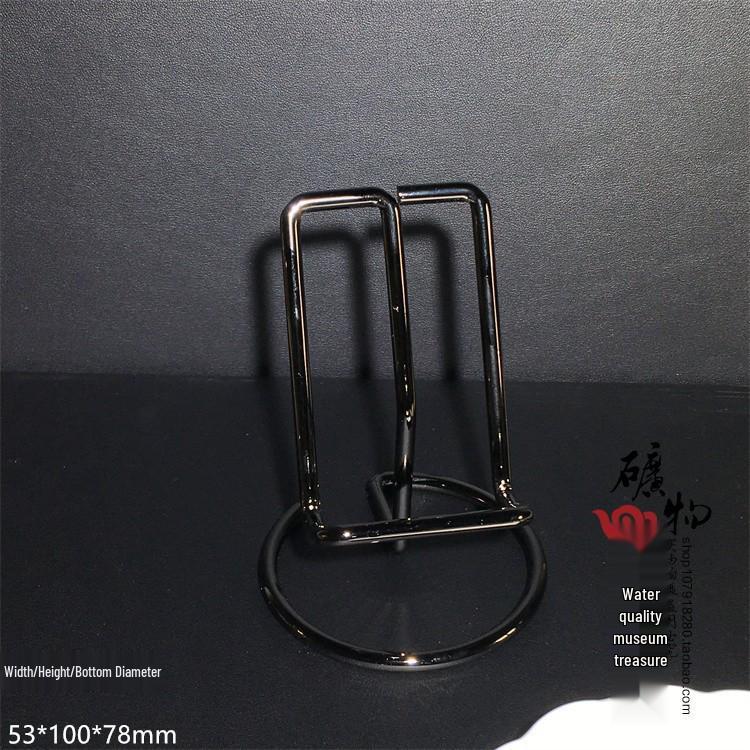 Wooden & Metal Mineral Crystal Ball Display Stand