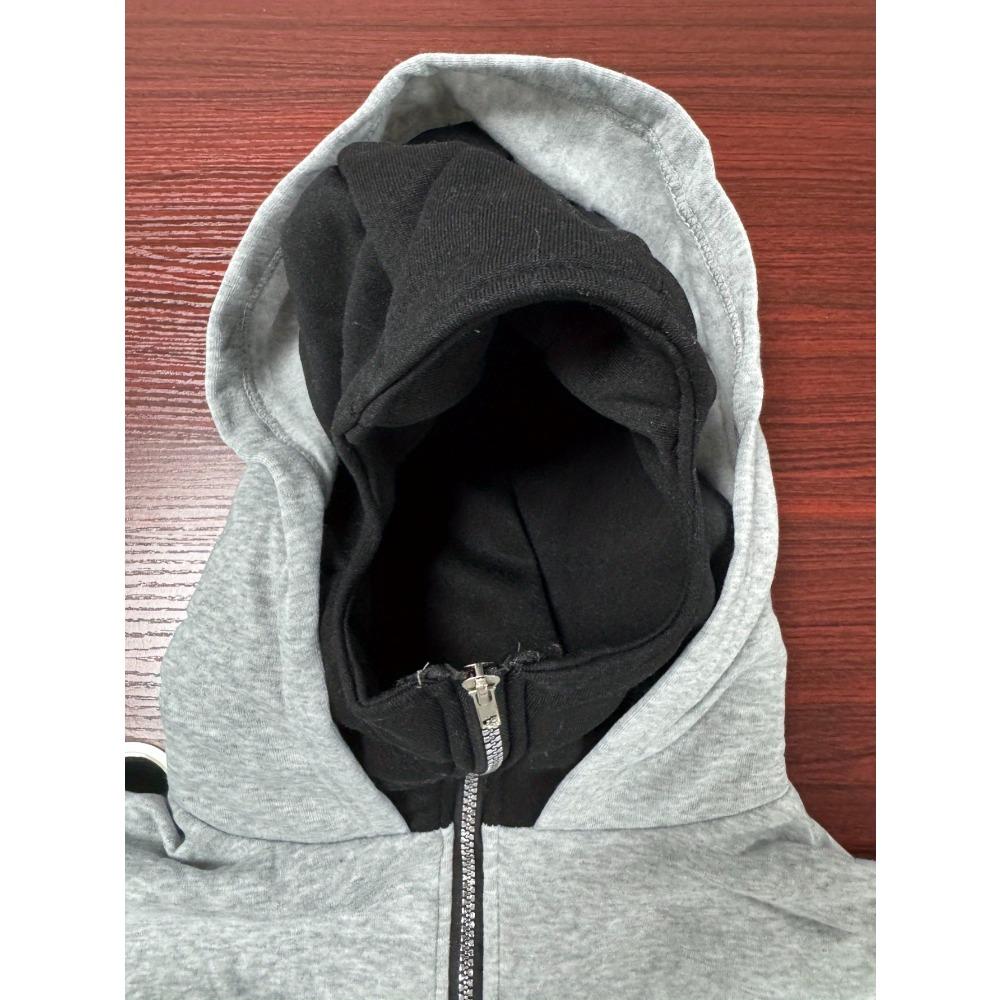 Men's Hooded Zipper Sweatshirt - Loose Fit Street Jacket Zipper Hoodie Warm and Frost Resistant Clothing