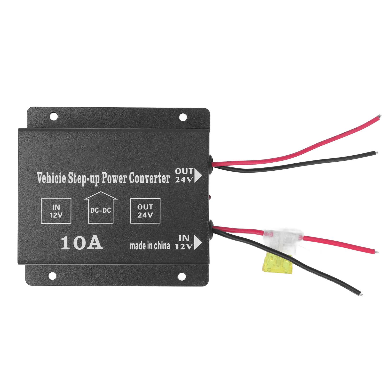 

Підвищувальний перетворювач напруги DC 12V до 24V Підвищувальний 10A для Модифікації Сабвуфера Транспортного Засобу