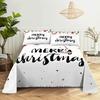 Bed Sheet Set 240x220 Christmas Tree With Pillowcase Letter Green For Single Double Beds Kids Adult 3D Bedding Texile Twin Full