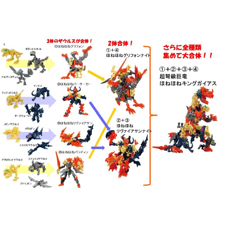 Bone Bone Dinosaurus Blocks Phantom Beast Awakening Edition of sold in a [Complete Set] Vol. 12 3-Body Combination! [Set 4] Not box.