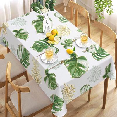 Tovaglia con motivo a foglie Sanya Tovaglia rettangolare antivegetativa Cucina di casa Decorazione per feste Decorazione gourmet del caffè
