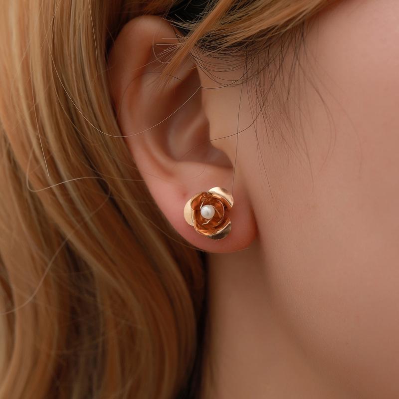 6 Pairs Women Fashion Style Love Shape Rose Tassel Earrings Suit