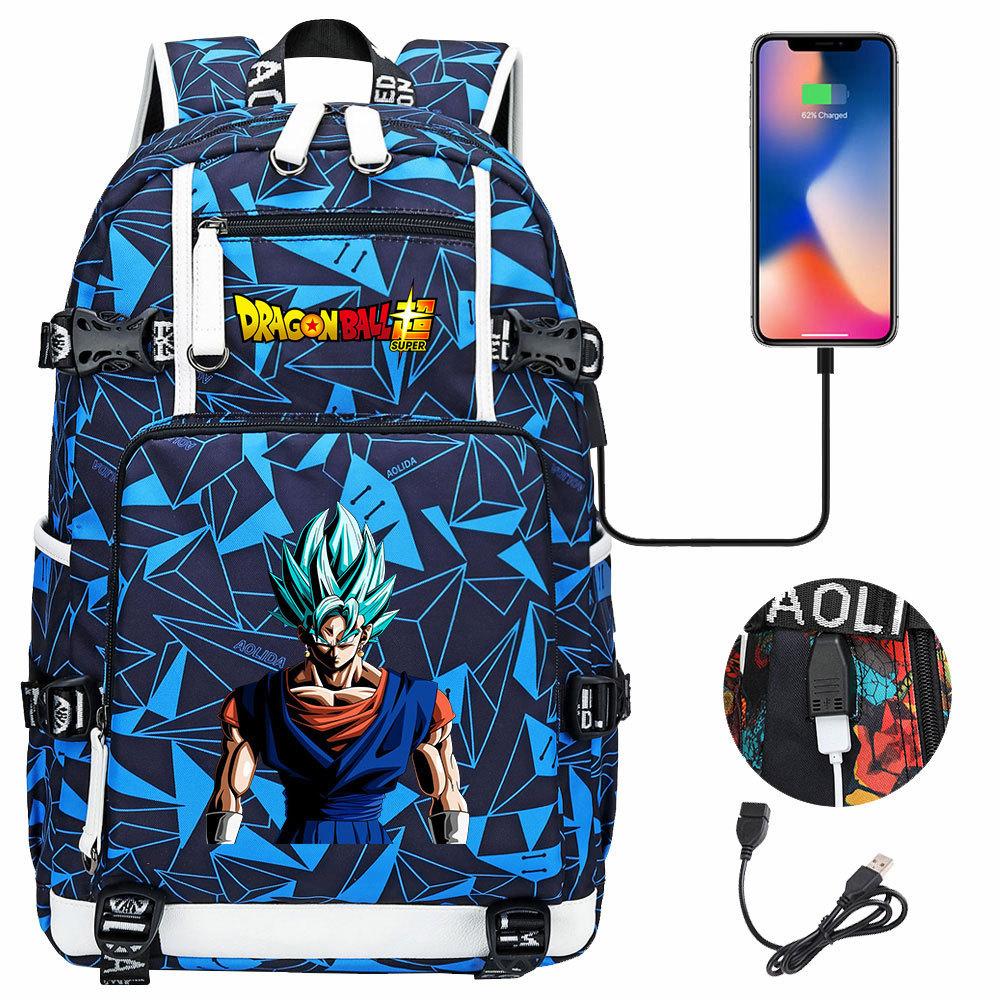 Riman Dragon Ball Wukong USB Teen Student School Bag Men's and Women's Leisure Large Capacity Travel Backpack