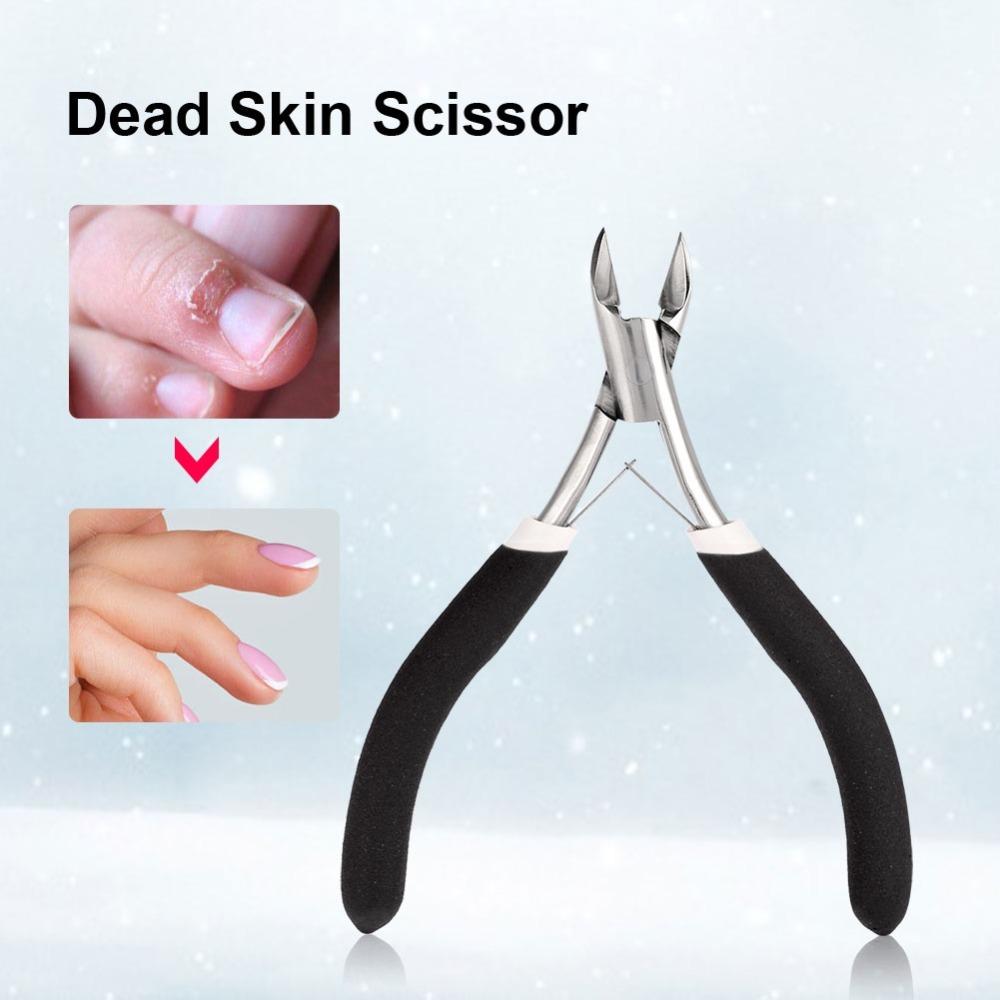 Stainless Steel Cuticle Nipper Double Spring Stainless Steel Nail Clipper Professional Salon Use чёрный