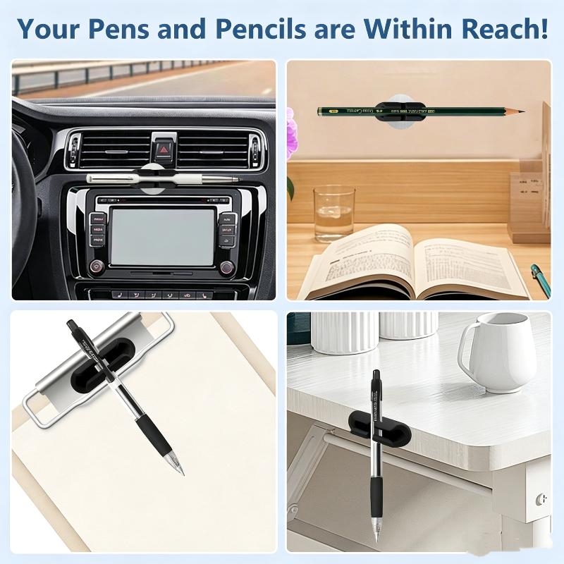 2/3/6Pcs Magnetic Pen Holder Wall Mounted Pen Holder Sticky Pencil Organizer Rack For Pens Markers School Office Supplies