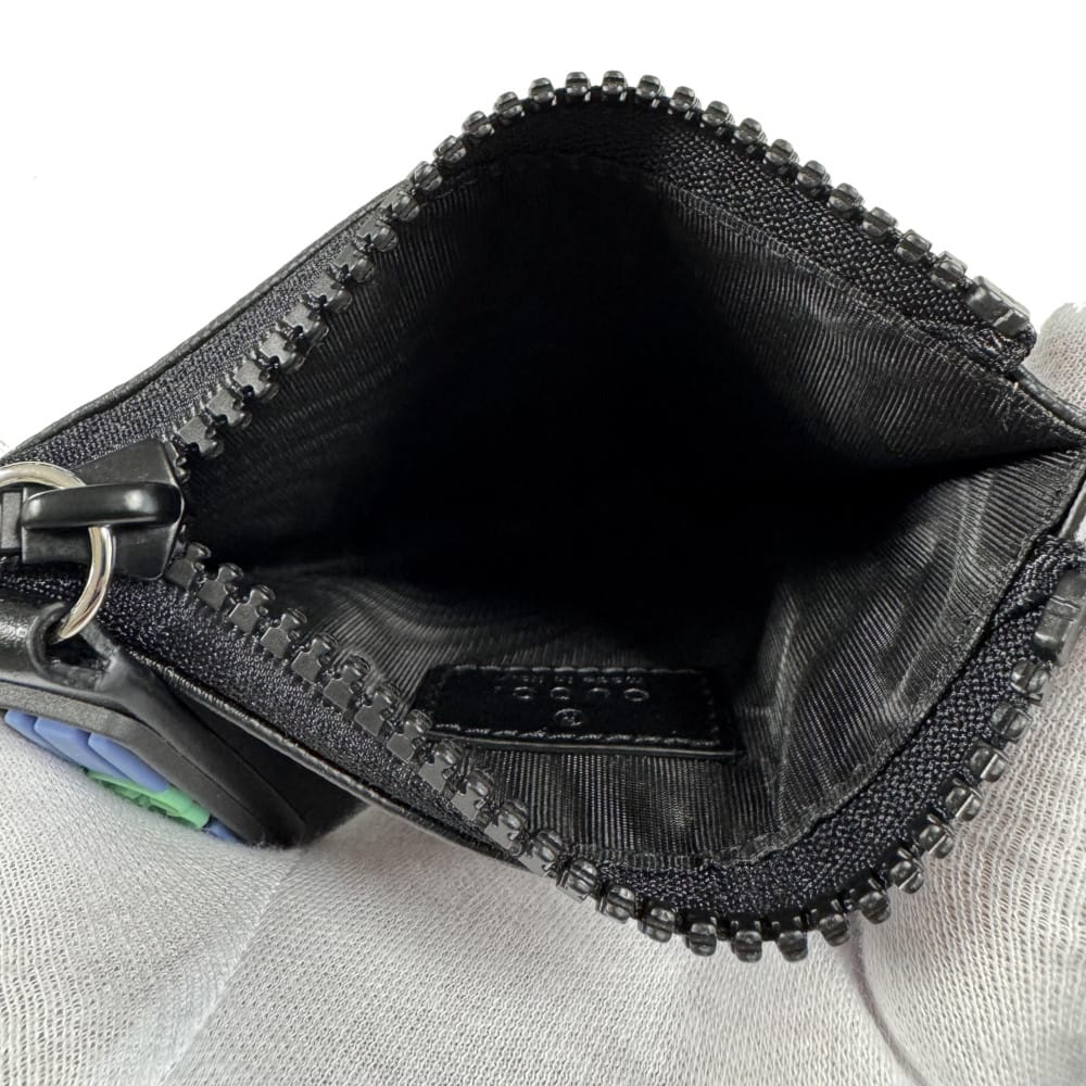 Used 9539 Matte Crystal GG Fragment Case 780177 FAC90 1088 7943 Card Case, Excellent Condition Interlocking G Black