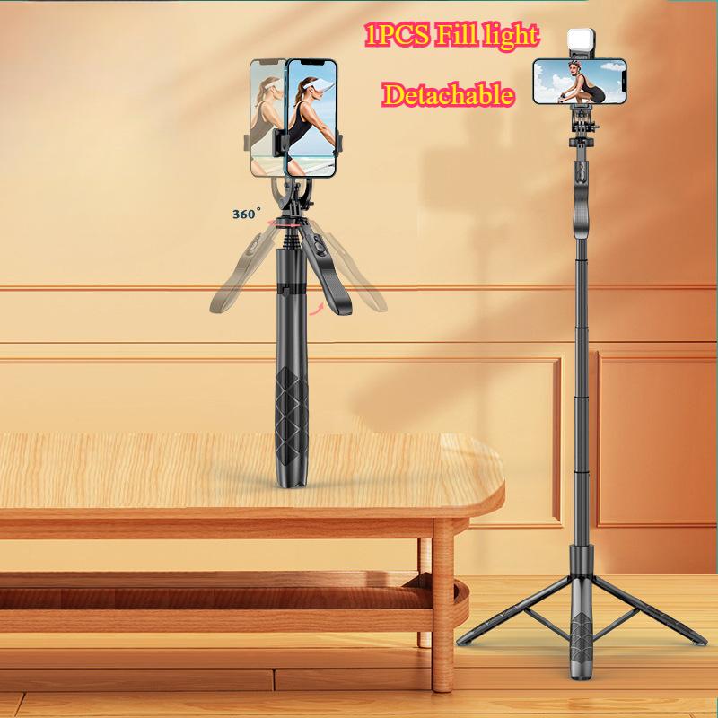 Selfie Stick Anti-shake Retractable Floor-to-ceiling Live Broadcast Tripod Mobile Phone Holder Lazy Ptz Stabilizer