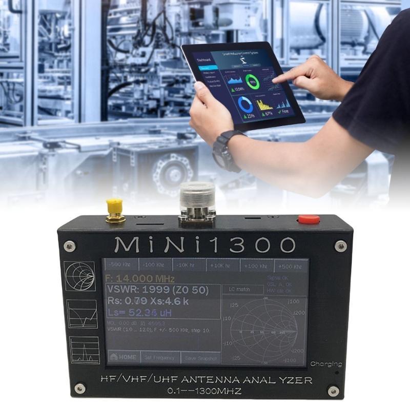 Antennas Analyzers 0.1Mhz-1300MHz Aluminum Shell Vector Networks Analyzers Multitester SMA Calibration Kit Touch Screens