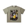 260 GSM Double Yarn 32 Count 100% Cotton Demon Slayer V54 Nakime Print Unisex Heavy Cotton T Shirt