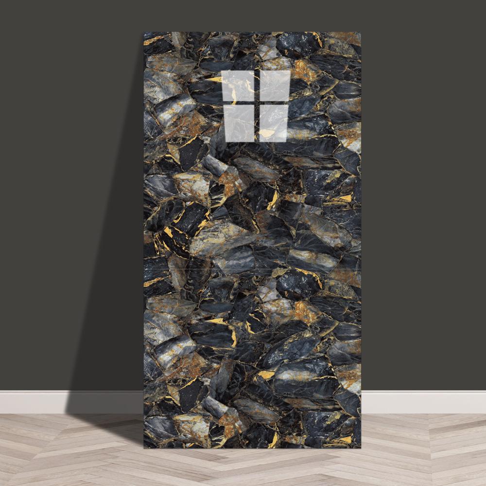 Carreaux Muraux Auto-adhésifs 60x30cm - Épaisseur 2,5mm Motif Pierre Marbre Faux Brique, Panneaux Imperméables à Décoller pour Rénovation de Cuisine Salon