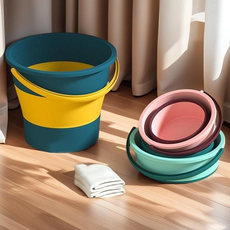Collapsible Water Bucket Fishing Bucket Portable Carry Outdoor Wash Car Storage Bucket Home Large Capacity Thickened Hand-Carried Bucket