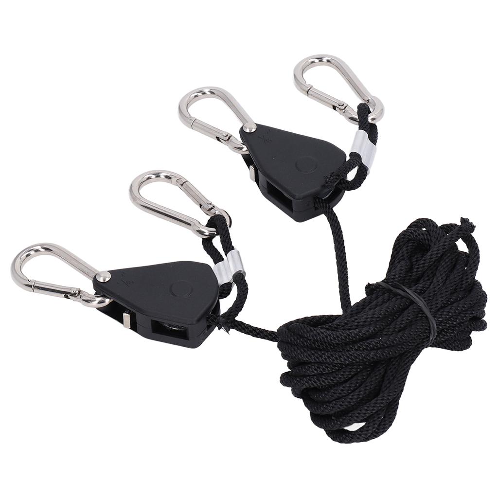 2 buc. 1/8in Agățătoare cu Clichet pentru Lumina de Creștere, Ajustabilă, Heavy Duty, Agățătoare cu Clichet, Agățătoare cu Cârlig cu Rezistență Ridicată