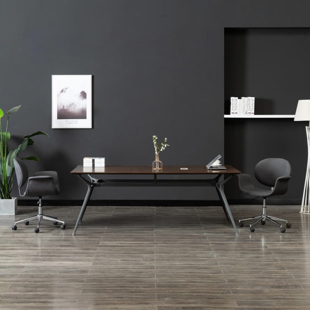 Dining Room Chair Swivel Grey Fabric