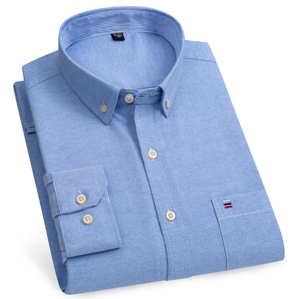 Klasyczne koszule z długim rękawem w kratę - Regularny krój, Zapinane na guziki, Wygodna 100% bawełna, Idealne na co dzień, Zaprojektowane dla mężczyzn