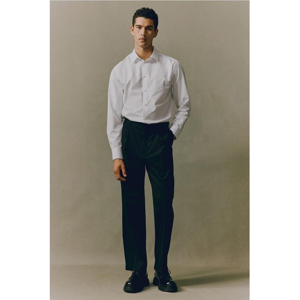 H M Easy Care Regular Fit sHirt wHite