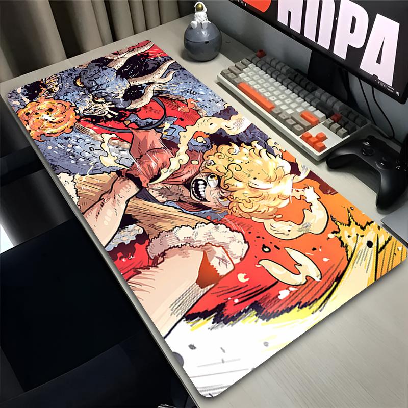 Anime Mouse Pads Designed Specifically ESports Gaming Desk Mat Laptop Accessories One Piece Luffy Large Mousepads Cool Carpet
