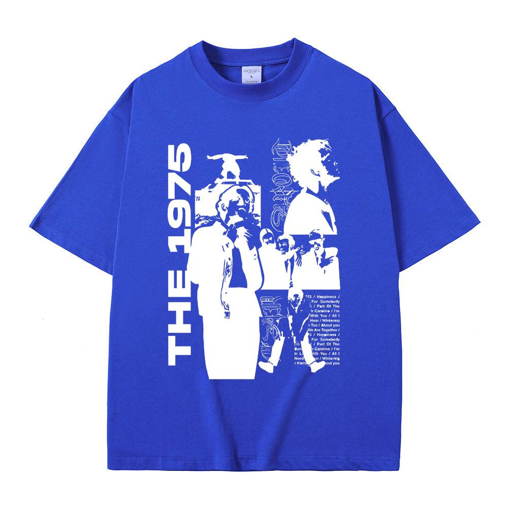 Rocková kapela The 1975 Being Funny in A Foreign Language Potisk Tričko Matty Healy Grafická Trička Indie Alternativní Módní Tričko