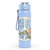 1PC Wreath Wildflower Art 750ml Color Plastic Sports Water Bottle Leakproof Flip Straw Lid Suitable for Sports Office Home Use