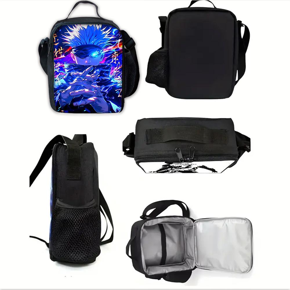 Anime J-JujutsuS K-KaisenS Child School Backpack with Lunch Bags ,Pencil Bags ,School Bags for Boys Girls Best Gift